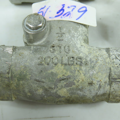 FNW 1/2" 316 Stainless Steel Check Valve Lot Of 5