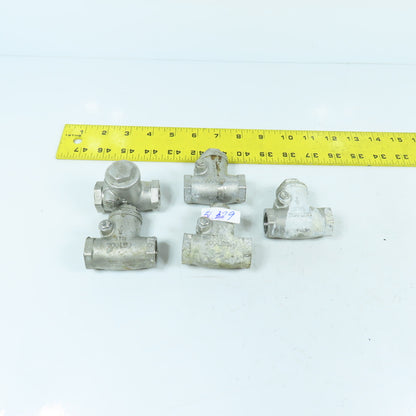 FNW 1/2" 316 Stainless Steel Check Valve Lot Of 5