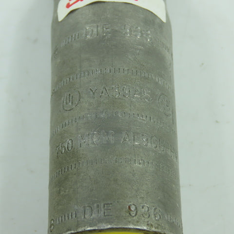 Burndy YA39A5 Al Compression Connector Lug DIE 936 750 MCM AL9CU-HV 1/2"
