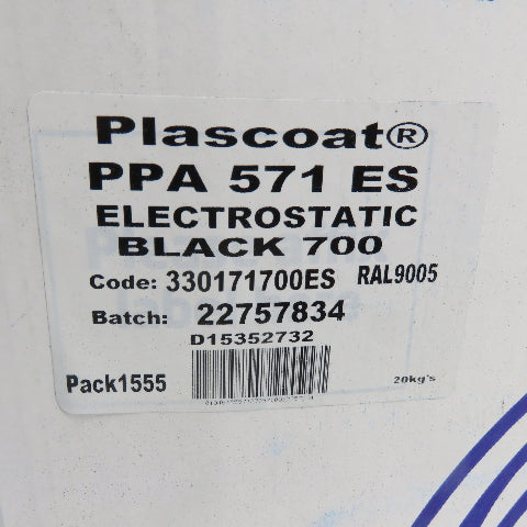 Axalta PPA 571 ES Thermoplastic Electrostatic Powder Coat Gloss Black 700 45LBS