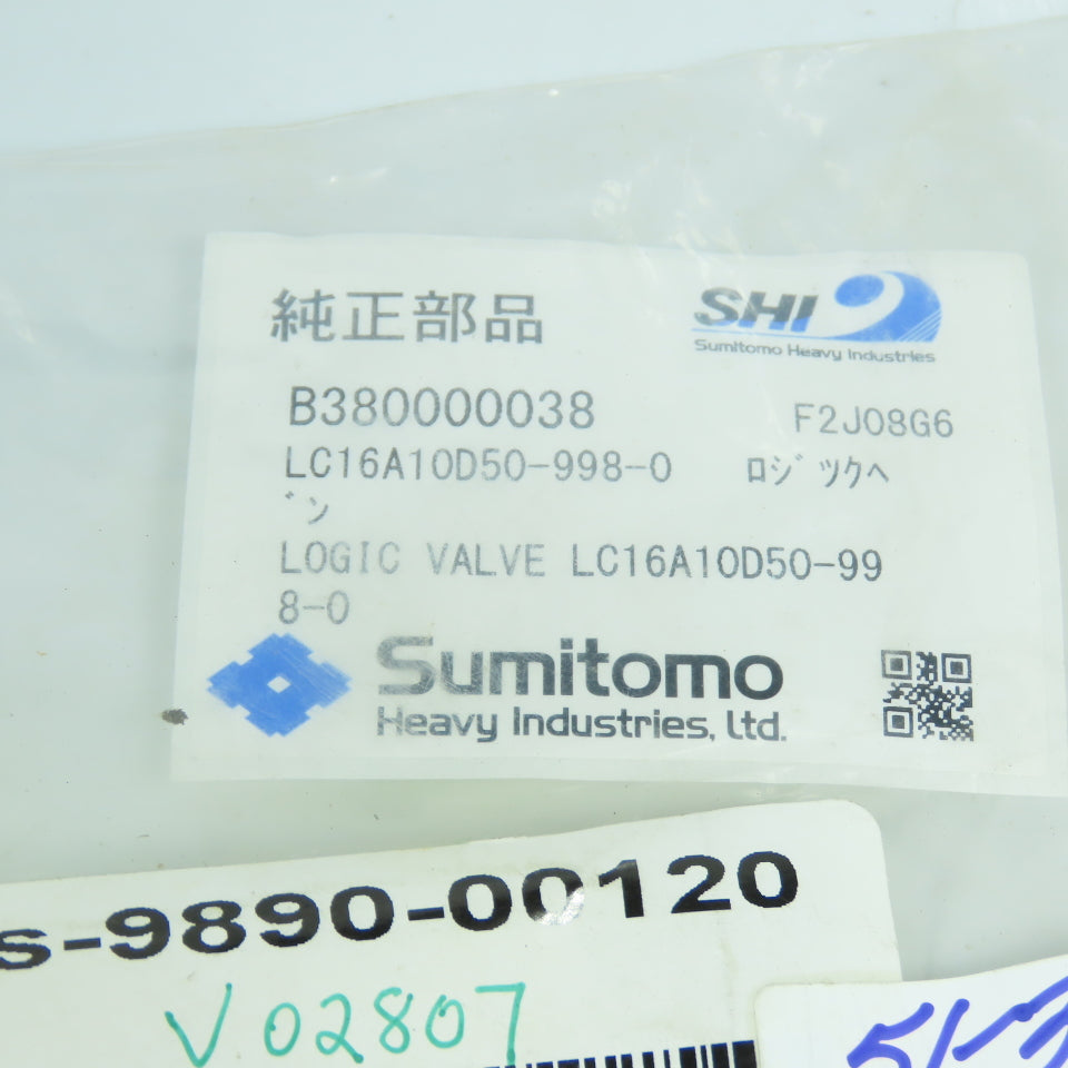 Sumitomo B380000038 LC16A10D50-998-0 Logic Cartridge Valve NEW LC16A10D50-99