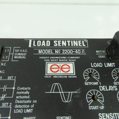 Load Sentinel Ebbert 2200-40A Load Monitor 120VAC