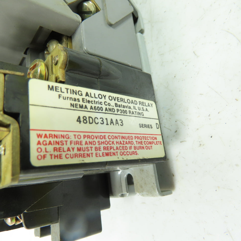 Furnas 14DP32A* 600VAC Motor Starter 27A Size 1 3Ph 120V Coil