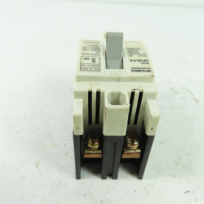 Mitsubishi NF30-FA 2-Pole No-Fuse Circuit Breaker 5A 250VAC 65VDC