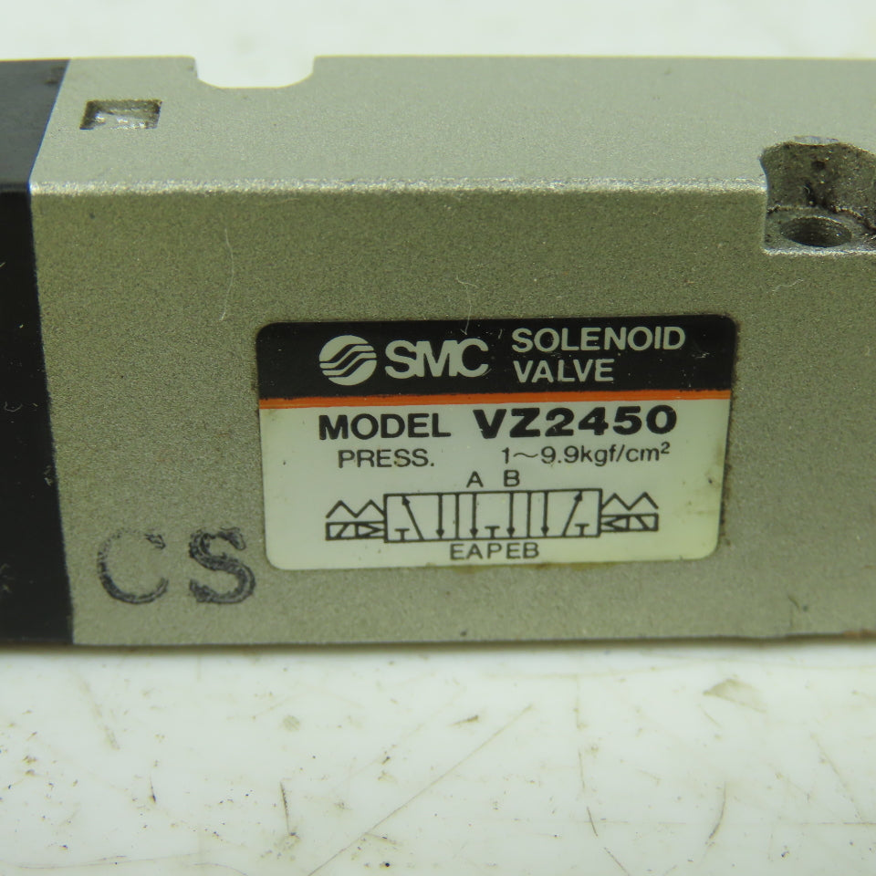 SMC VZ2450 Solenoid Valve 1-9.9kgf/cm2 24VDC Coil