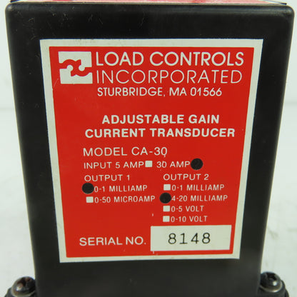 Load Controls Inc. CA-30 5 Amp Adjustable Gain Current Controller 12-Pin