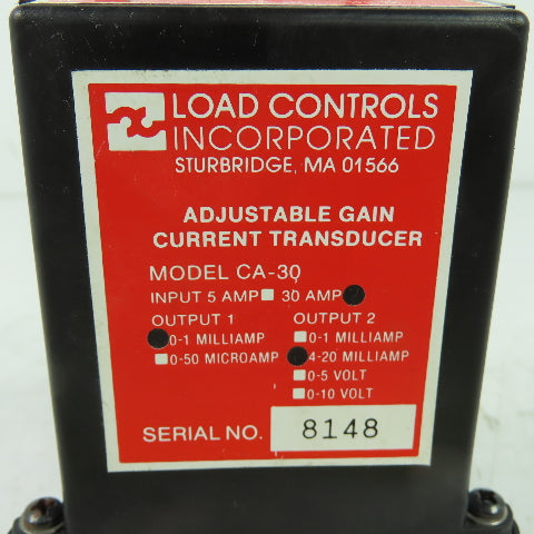 Load Controls Inc. CA-30 5 Amp Adjustable Gain Current Controller 12-Pin