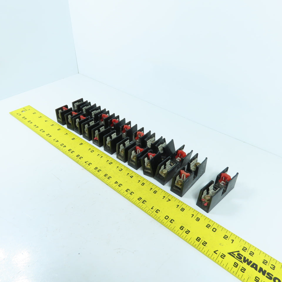 Connectron M631-77R 30A 600VAC Single Pole Fuse Holders Lot Of 12