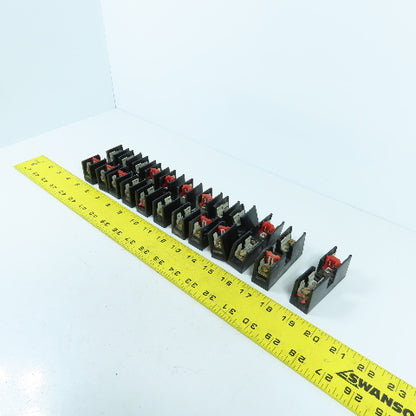 Connectron M631-77R 30A 600VAC Single Pole Fuse Holders Lot Of 12
