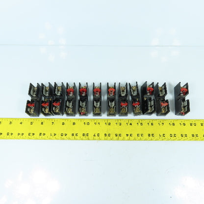 Connectron M631-77R 30A 600VAC Single Pole Fuse Holders Lot Of 12