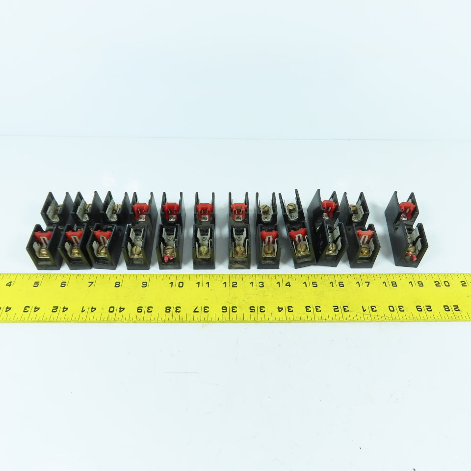 Connectron M631-77R 30A 600VAC Single Pole Fuse Holders Lot Of 12