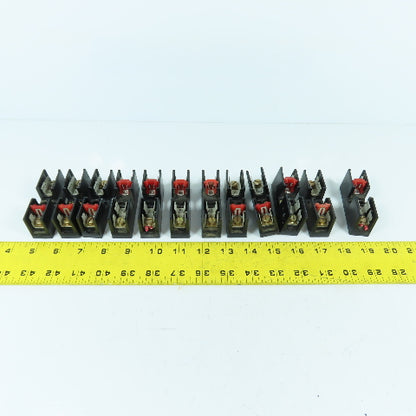 Connectron M631-77R 30A 600VAC Single Pole Fuse Holders Lot Of 12