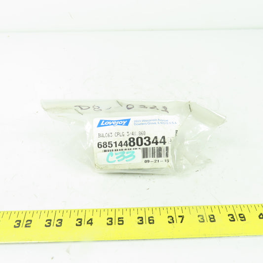 Lovejoy BWLC63 Motion Control Coupling CPLG 3/4 x .868
