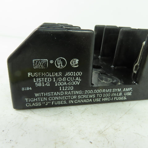 USD J60030 Fuse Block Holder 600V 100A 3-Pole