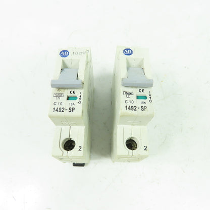 Allen Bradley 1492-SP1C100 Ser C Din Rail Circuit Breaker 240/415VAC 2.4Nm Lot/2
