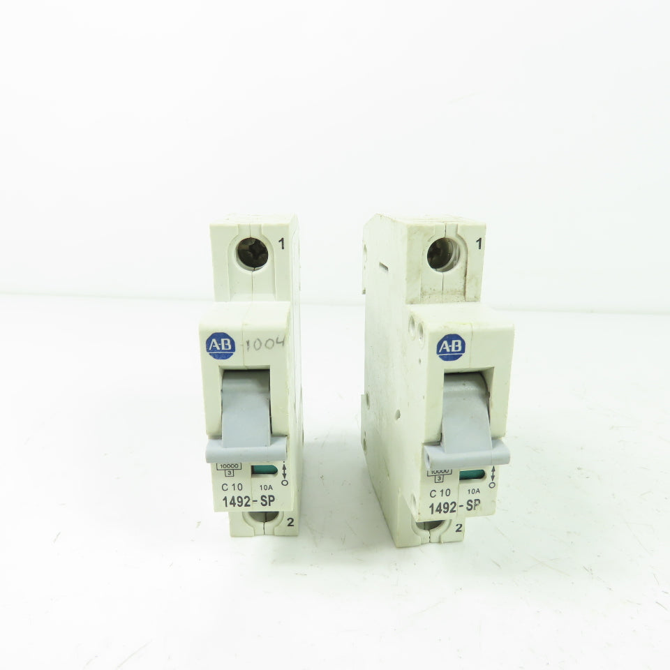 Allen Bradley 1492-SP1C100 Ser C Din Rail Circuit Breaker 240/415VAC 2.4Nm Lot/2