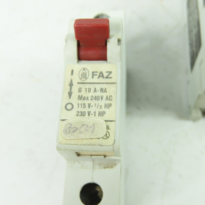 Faz G 10 A-NA Circuit Breaker 240VAC 1HP Lot Of 2