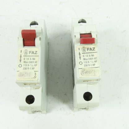 Faz G 10 A-NA Circuit Breaker 240VAC 1HP Lot Of 2