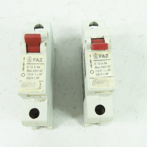 Faz G 10 A-NA Circuit Breaker 240VAC 1HP Lot Of 2