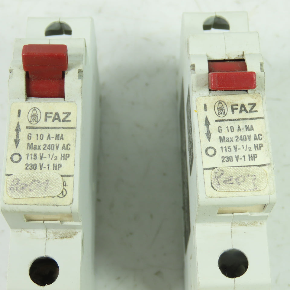 Faz G 10 A-NA Circuit Breaker 240VAC 1HP Lot Of 2