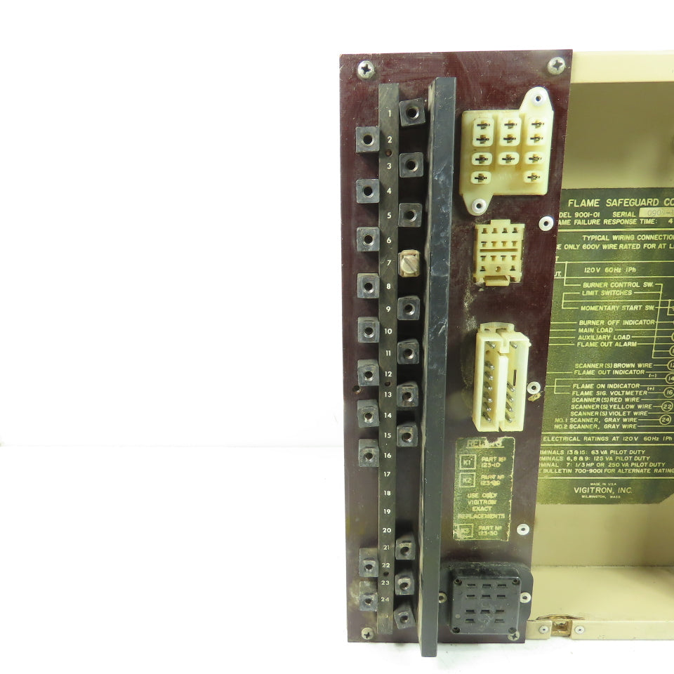 Vigitron 9001-01 Flame Safeguard Control 120V 1Ph 4 Sec Max Response