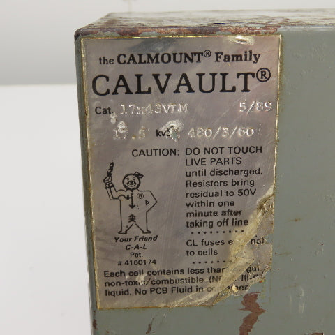 Myron Zucker 17X43VLM Calvault Calmount 17.5kVar Capacitor 480V 3-Phase 60HZ