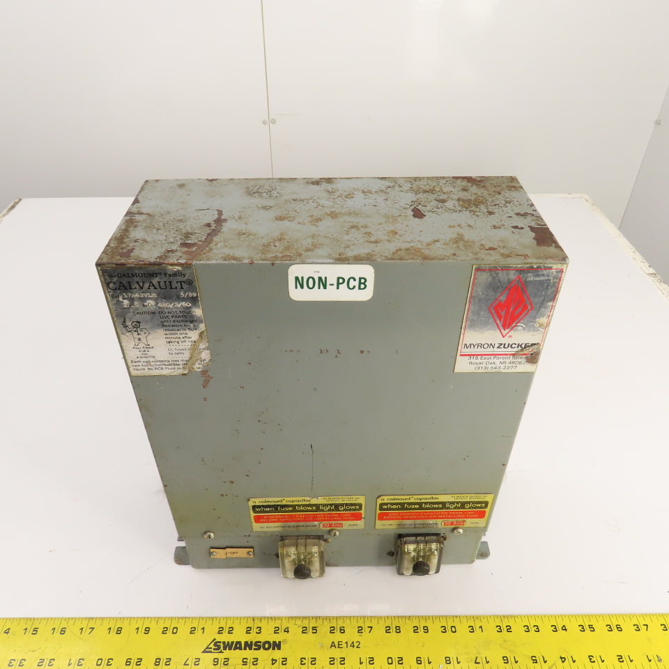 Myron Zucker 17X43VLM Calvault Calmount 17.5kVar Capacitor 480V 3-Phase 60HZ