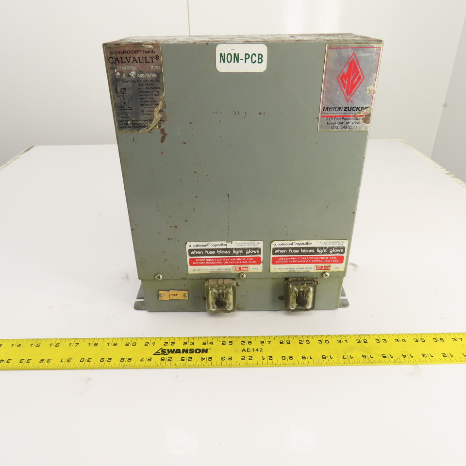 Myron Zucker 17X43VLM Calvault Calmount 17.5kVar Capacitor 480V 3-Phase 60HZ