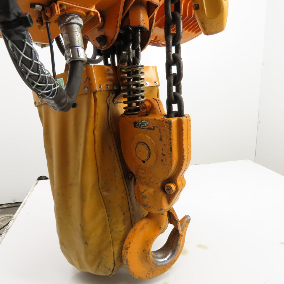 Harrington ES3B-4105 5-Ton 10,000LB Electric Chain Hoist 2-Speed 3PH 15' Lift