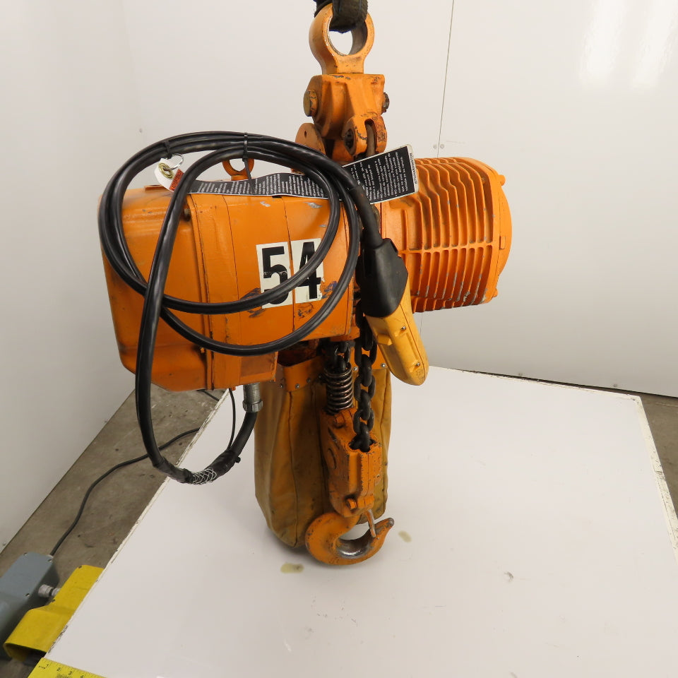 Harrington ES3B-4105 5-Ton 10,000LB Electric Chain Hoist 2-Speed 3PH 15' Lift