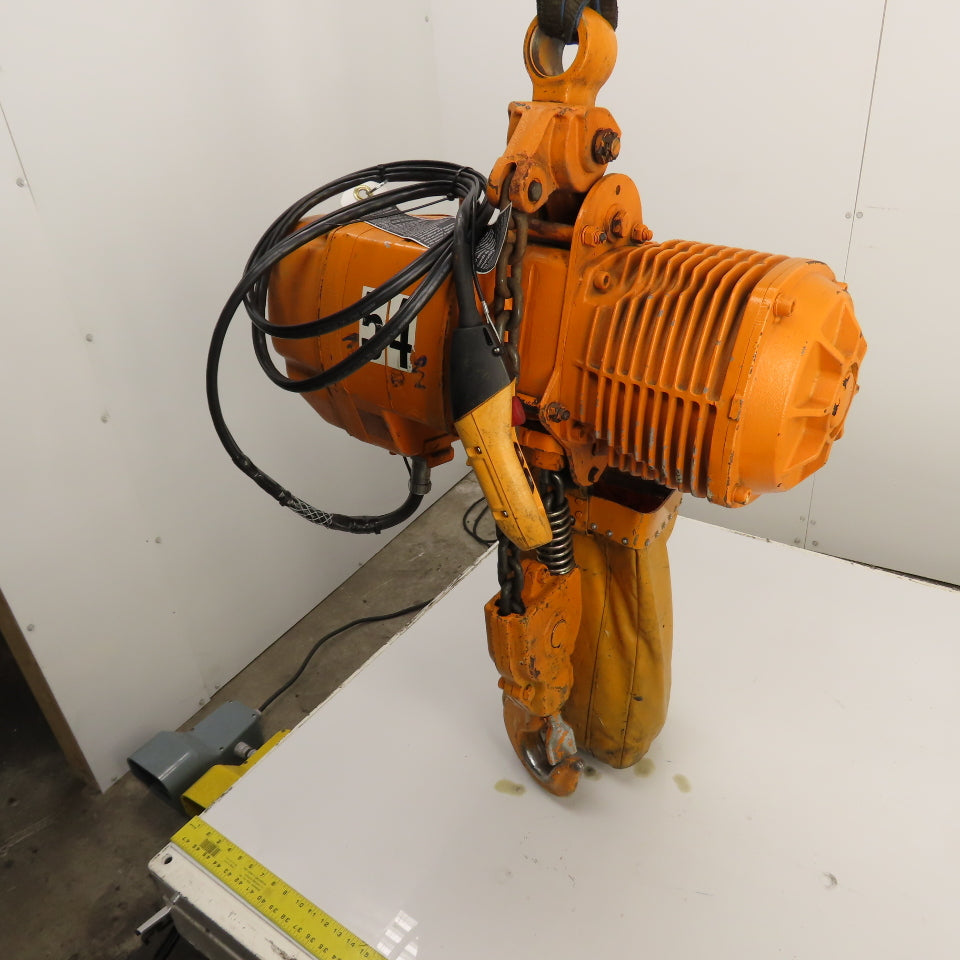 Harrington ES3B-4105 5-Ton 10,000LB Electric Chain Hoist 2-Speed 3PH 15' Lift