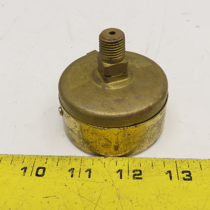 Noshok -30 PSI Brass Pressure Gauge Fluid Filled Brass Back Ported 1/4" NPT