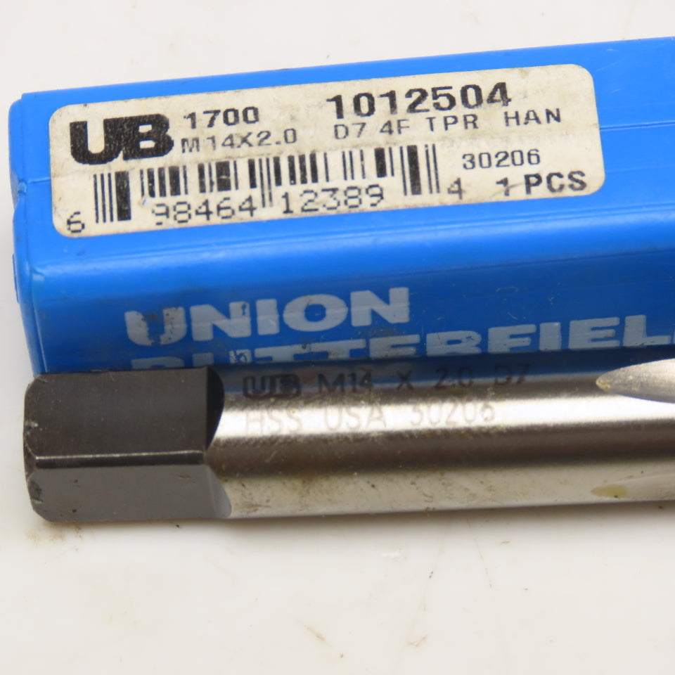 Union Butterfield 1012504 M14 x 2.0 HSS Metric Plug Tap Straight Flute NIB