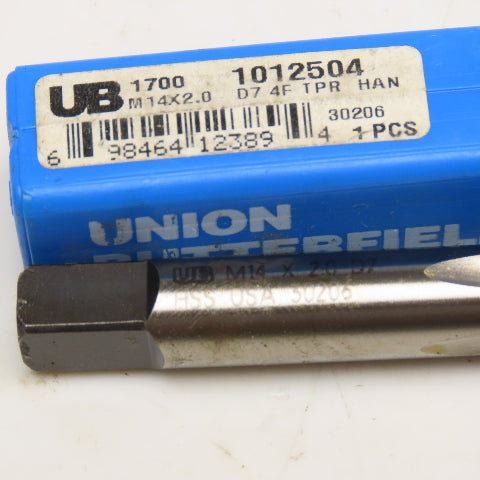 Union Butterfield 1012504 M14 x 2.0 HSS Metric Plug Tap Straight Flute NIB