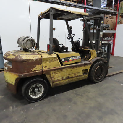 Caterpillar GP50 11,000LB Forklift 2 Stage LPG Gas 120" Lift 65" x 6" Forks