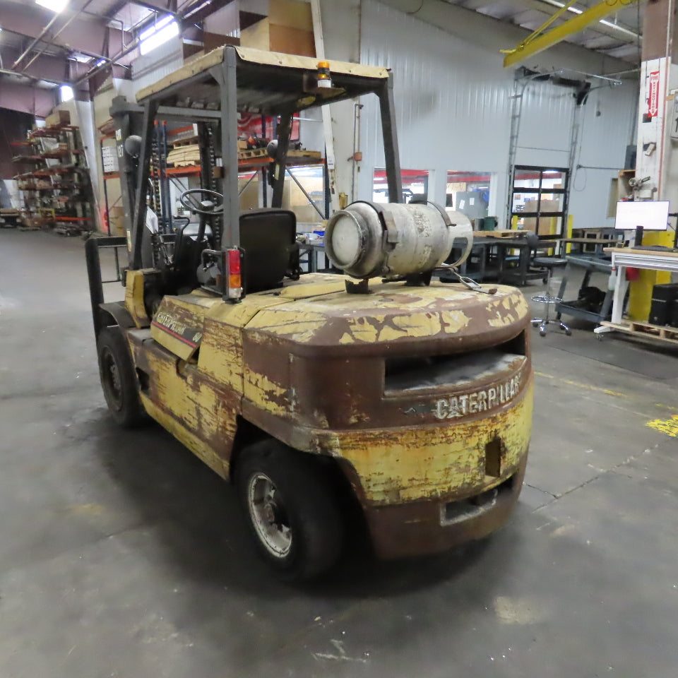 Caterpillar GP50 11,000LB Forklift 2 Stage LPG Gas 120" Lift 65" x 6" Forks