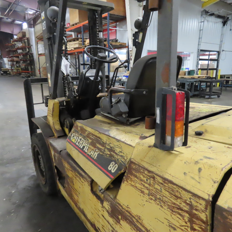 Caterpillar GP50 11,000LB Forklift 2 Stage LPG Gas 120" Lift 65" x 6" Forks