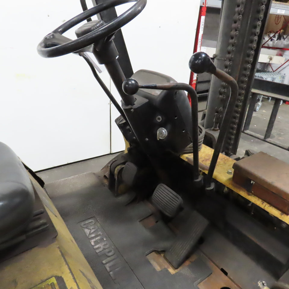 Caterpillar GP50 11,000LB Forklift 2 Stage LPG Gas 120" Lift 65" x 6" Forks