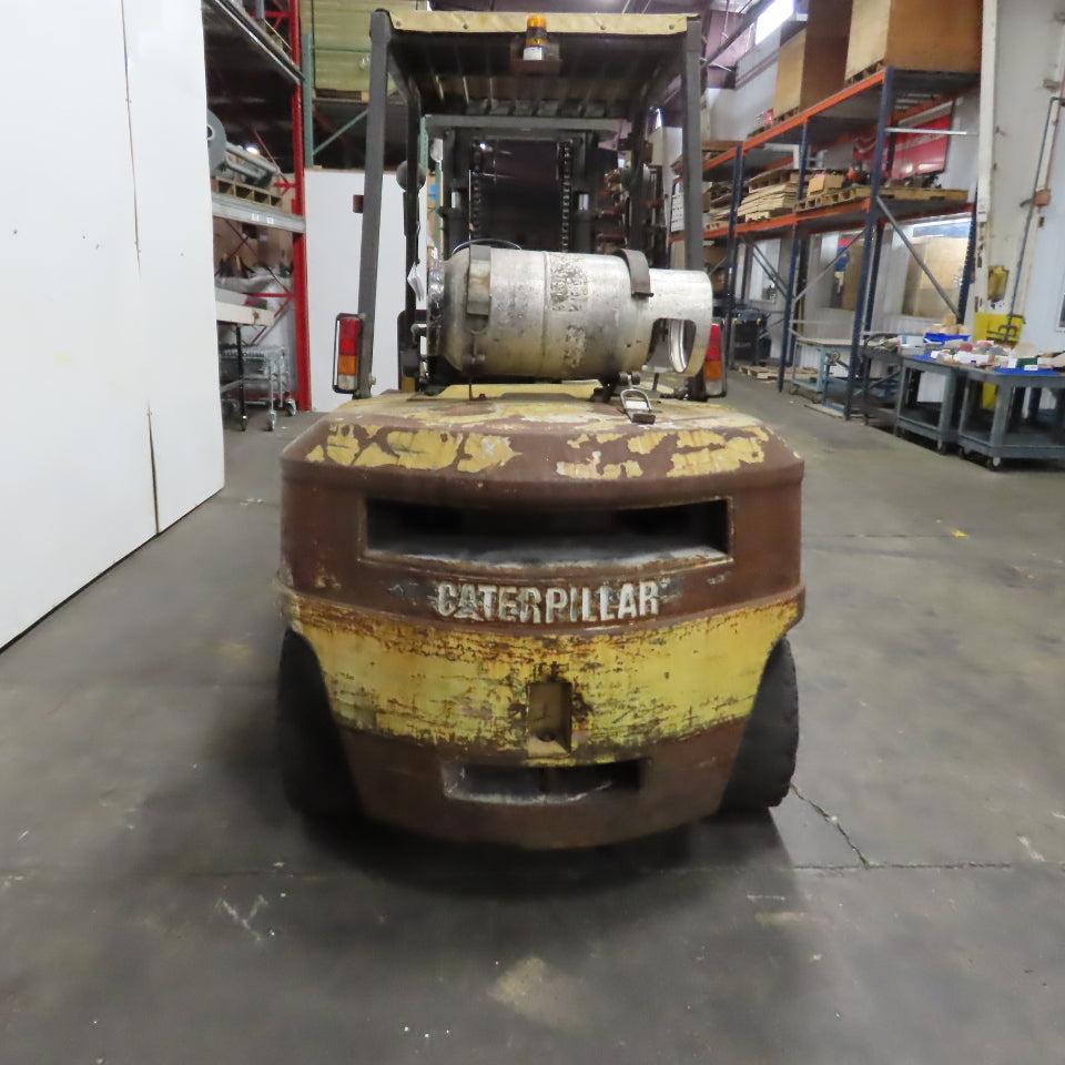 Caterpillar GP50 11,000LB Forklift 2 Stage LPG Gas 120" Lift 65" x 6" Forks