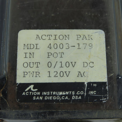 Action Instruments MDI 4003-179 Signal Conditioner 0/10VDC Output 120V Input