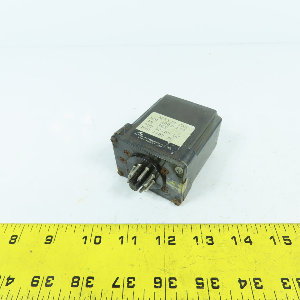 Action Instruments MDI 4003-179 Signal Conditioner 0/10VDC Output 120V Input