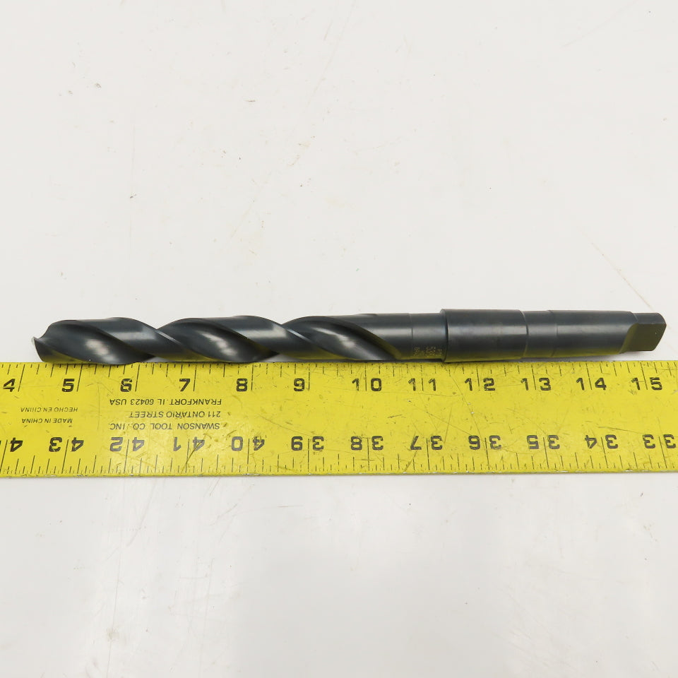 Precision Twist Drill 53/64" Diameter 2 Flute HSS Drill Bit MT3 Shank 11" OAL