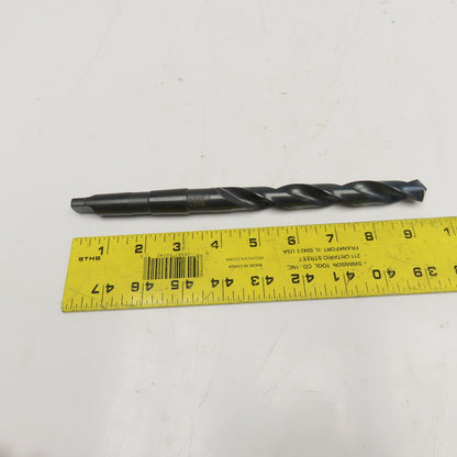 Precision Twist Drill 43/64" Diameter 2 Flute HSS Drill Bit MT2 Shank 9-1/4" OAL