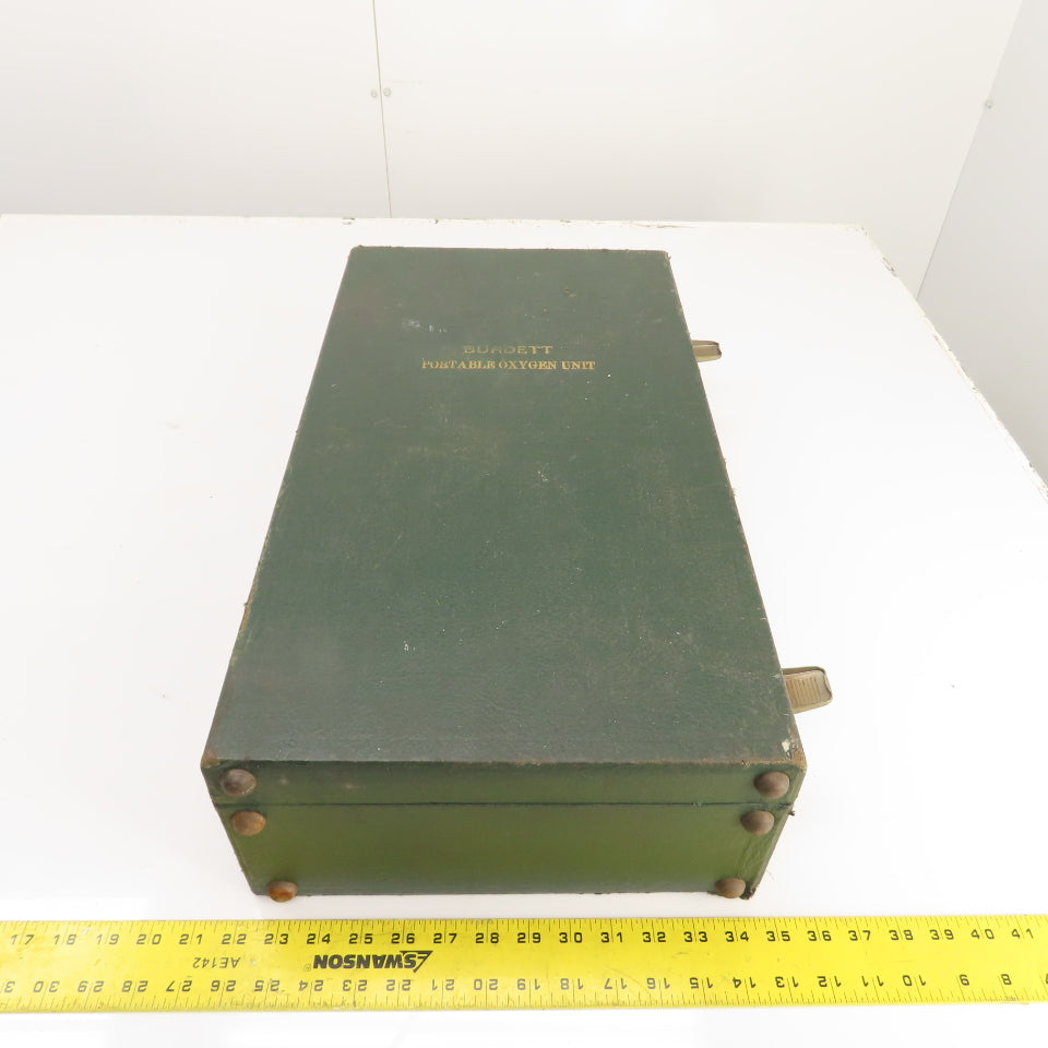 Burdett Vintage Portable Oxygen Unit Cylinder & Case