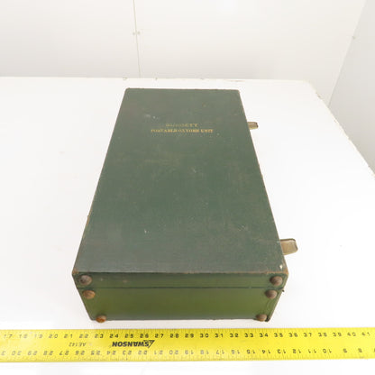 Burdett Vintage Portable Oxygen Unit Cylinder & Case