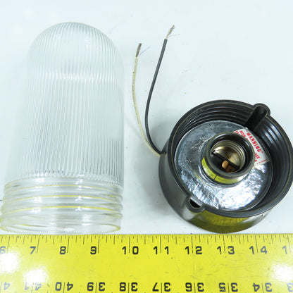AO-159 Enclosed Glass Cover Light Fixture Lamp 150 Watt Max