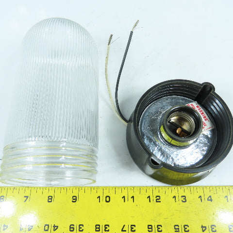 AO-159 Enclosed Glass Cover Light Fixture Lamp 150 Watt Max
