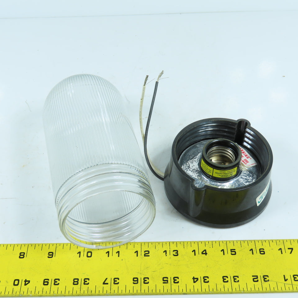 AO-159 Enclosed Glass Cover Light Fixture Lamp 150 Watt Max
