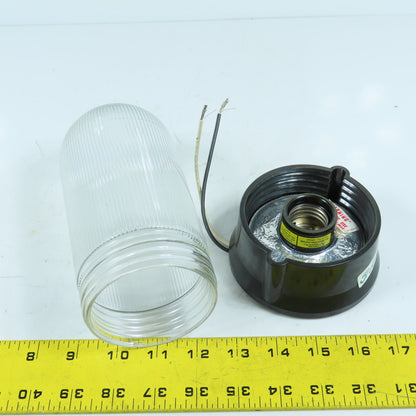 AO-159 Enclosed Glass Cover Light Fixture Lamp 150 Watt Max