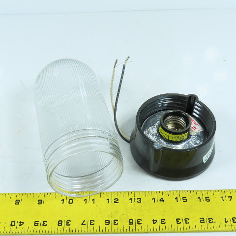 AO-159 Enclosed Glass Cover Light Fixture Lamp 150 Watt Max